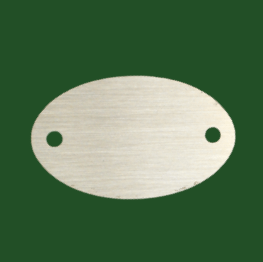 Kohlorden-Anhänger Oval Messing mit 2 Bohrungen